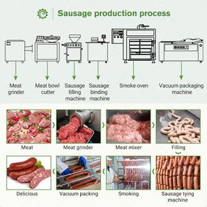 Línea de Producción Completa de Salchichas Rusas Ahumadas, Máquina Embutidora de Chorizo Automática, Fabricada en China - Product Image 3