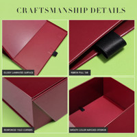 Boîte cadeau pliable personnalisable avec finition laminée brillante, boîte rigide à fermeture magnétique pliable pour emballage de luxe