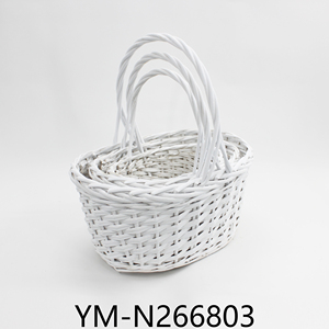 <span class=keywords><strong>Panier</strong></span> à fruits tissé à la main mélangé à des copeaux de bois de saule, <span class=keywords><strong>panier</strong></span> à fleurs circulaire fait à la main - Product Image 5