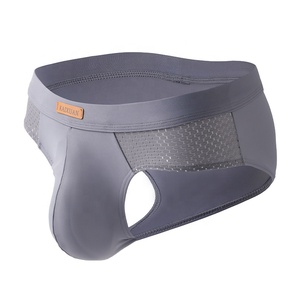 Classic Style Low-Rise Breathable <strong>Mesh</strong> Knitted Seamless Tight Spandex/Nylon Free Sample <strong>Men</strong> Bikini Briefs Sexy Pouch <strong>Underwear</strong> - Product Image 2