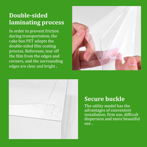 Hộp bánh cưới hình vuông trong suốt bằng nhựa cao cấp, dùng để trưng bày bánh, làm quà tặng cho tiệm bánh - Product Image 5