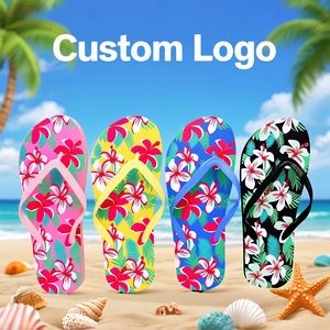 Nicecin nouveauté mode imprimé femmes pantoufles décontractées semelle en caoutchouc string chaussures de plage personnalisées en gros tongs - Product Image 2