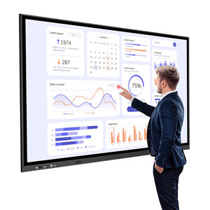 75 inch tương tác kỹ thuật số bảng bảng hoạt cảnh Blanc All-in-One tương tác phẳng hiển thị bảng thông minh cho các trường học - Product Image 1