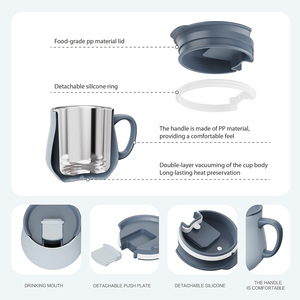 Vente en gros des tout nouveaux gobelets réutilisables de 10 oz avec poignée en C, mug à café en acier inoxydable isolé pour les <span class=keywords><strong>Japonais</strong></span> - Product Image 4