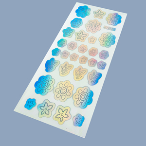 Autocollants de <span class=keywords><strong>tatouage</strong></span> temporaire pour le visage, effet holographique étoile, pour festival de musique et soirée rave - Product Image 4