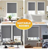 Persianas enrollables lisas inalámbricas para interiores de tamaño personalizado, apagón Manual, respetuoso con el medio ambiente, impermeable, bloqueo UV para el hogar y la Oficina, fácil