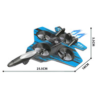 Jouet volant télécommandé en mousse EPP, drone de combat avec lumière, avion RC à quatre axes, hélicoptère, planeur, avion de combat en mousse pour figures acrobatiques