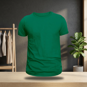 เสื้อยืดผู้ชายถักนิตติ้ง ผ้าฝ้าย 100% 180 GSM คอกลม พิมพ์โลโก้ด้านหน้า รับผลิตตามสั่ง ผู้ส่งออกอินเดีย จำหน่ายส่ง - Product Image 3