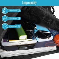Sac à dos à cordon personnalisé avec logo, en polyester, réutilisable et durable, pour équipe de basketball, sac de sport avec poche avant zippée