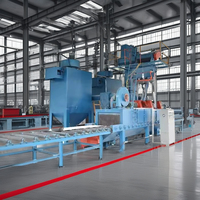 Máquina de granallado eléctrico Delong de última generación, abrasora de acero con PLC, para pulido, eliminación de rebabas y limpieza de granalla de acero.