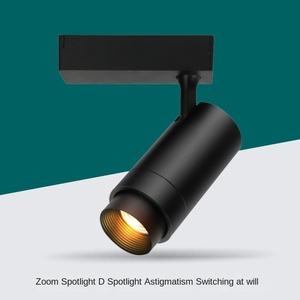 Sistema de luces de pista LED Cob regulable con zoom, foco ajustable lineal comercial de 40W, luz de riel de enfoque de 30W, luz magnética - Product Image 4