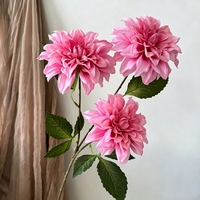 YOPIN-2886 3-koppige Kunstmatige Dahlia Bloemen Steel Zijde Kunstmatige Dahlia voor Bruiloft Bloemdecoratie Huisdecoratie
