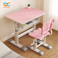 Ensemble table et chaise d'étude multifonction à faible MOQ, ergonomique et réglable pour enfants et étudiants, durable, en métal massif, vente en gros directe usine
