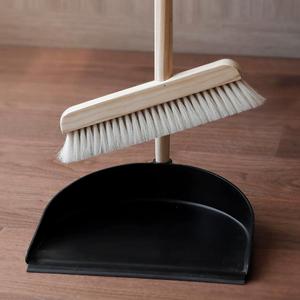 Escoba de pelo de caballo para interiores FF5121, cepillo de limpieza para suelos, escoba de lana con mango de madera y juego de recogedor. - Product Image 6