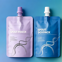 Pochette à bec verseur personnalisable et recyclable pour savon liquide, huile corporelle, lotion, crème pour les mains, emballage de produits de soin de la peau