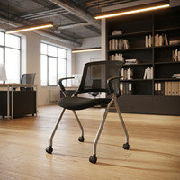 Chaise de conférence ergonomique moderne à dossier haut en maille pliable pour la maison, le bureau, l'école, l'hôpital