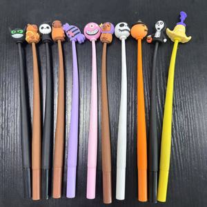 Halloween Theme Cartoon Pumpkin Ghost Bat <strong>Shape</strong> Gel Ink <strong>Pen</strong> Blue and Red Silicone Shake Neutral <strong>Pen</strong> Active Stationery Gift - Product Image 1