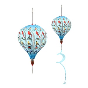 Grande dôme tournante en tissu de 59 pouces en forme de montgolfière |   Décoration de jardin suspendue imprimée en une seule pièce |   Ornement de jardin cinétique imperméable pour l'extérieur - Product Image 2