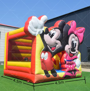 Château gonflable commercial en PVC <span class=keywords><strong>Mickey</strong></span> Mouse Bounce Club House Playland avec accessoire de souffleur à glissière pour un apprentissage amusant - Product Image 2