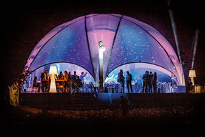 Tạm thời hexadome tổ chức sự kiện bóng râm cấu trúc ngoài trời lớn bên lễ hội marquee tente cong chéo Lều trắc địa hình lục giác mái vòm - Product Image 6