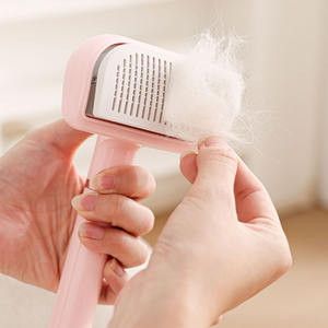 3 in 1 カスタムロゴ多機能手動犬猫毛糸くず除去コームブラシクリーニング取り外し可能なハンドルペットグルーミングキット - Product Image 4