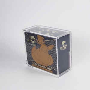 Boîte de présentation empilable en acrylique transparent pour cartes Elite Trainer - Écologique, taille et orientation personnalisables - Product Image 1