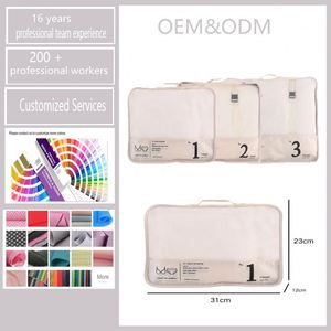 Premium OEM Custom Logo Waterproof Travel Organizer 3 Pack Cube Set Compression Packing Cubes - Product Image 3