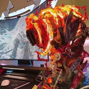 Mô hình nhân vật Luffy <span class=keywords><strong>One</strong></span> Piece GK Anime có đèn LED, đồ chơi Gear 3, tượng PVC <span class=keywords><strong>Red</strong></span> Roc, đồ trang trí, quà tặng sinh nhật - Product Image 2