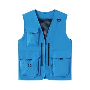 Factory Wholesale Work Wear Men's Gilet <b>Vest</b> Muti Cargo Pockets Jacket Woven <b>Utility</b> <b>Vest</b> - Product Image 6