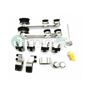 Trung Quốc bán buôn phụ kiện kính treo hệ thống cửa kính thép không gỉ cửa trượt phần cứng Barn Glass theo dõi Kit - Product Image 2