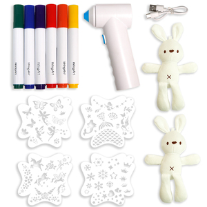 贴牌定制标志喷枪绘图喷雾艺术玩具套装带兔子娃娃 - Product Image 1