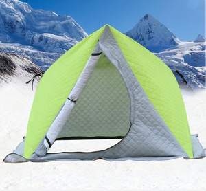 Abri de pêche sur glace grande capacité pour 3-4 personnes, pliable, en tissu anti-déchirure, tente de pêche hivernale – Vente directe usine - Product Image 2