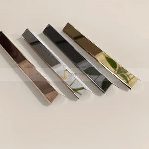 LL371 Customizable L-Shaped Polished Stainless Steel Corner Durable Waterproof <b>Tile</b> Trim with Elegant Edge for Stair Wall Corner - Product Image 1