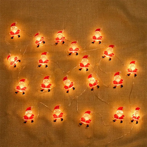 Giáng Sinh Dây Đồng Chuỗi Đèn Người Tuyết Santa <span class=keywords><strong>C</strong></span>ây Hươu Bông Tuyết Sao Mặt Dây Chuyền 20 Đèn LED Không Thấm Nướ<span class=keywords><strong>c</strong></span> Xmas Trang Trí - Product Image 6