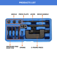 Kit d'outils de démontage de chaîne de moto, coupe-chaîne et riveteuse, kit d'outils de réparation