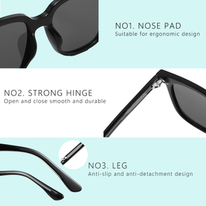 Nouvelles <span class=keywords><strong>Lunettes</strong></span> de Soleil Carrées Polarisées UV400 2026 pour Hommes et Femmes, Monture Complète <span class=keywords><strong>en</strong></span> TR90 Durable, Confortables, Anti-Éblouissement, Design Tendance, Faible MOQ - Product Image 6
