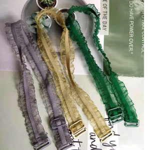 All'ingrosso fascia elastica in Nylon morbido a più colori regolabile <span class=keywords><strong>reggiseno</strong></span> tracolla <span class=keywords><strong>nastro</strong></span> di pizzo traspirante - Product Image 2
