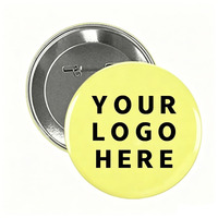 Badge rond en fer blanc personnalisé avec logo imprimé, 58 mm, avec épingle de sécurité, vente en gros