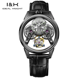Drop Shipping IDEAL KNIGHT 6801 Tourbillon <b>Watch</b> Unisex Automatic Mechanical Wristwatch Hangzhou Pointer Stainless Steel <b>Case</b> - Product Image 1