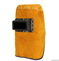 Chapeau de protection faciale de soudeur en cuir de vachette Casquette de casque portable pour le soudage et les respirateurs