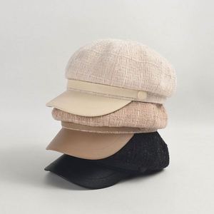 2024 New Autumn Winter British Versatile Tweed Fashion Beret Women Lady Tweed Casual Newsboy <b>Hat</b> - Product Image 1