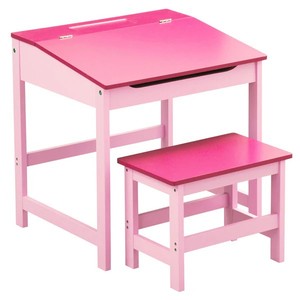 Juego de <span class=keywords><strong>escritorio</strong></span> y taburete para niños con cómodos muebles de asiento para sillas para mesas para niños - Product Image 4