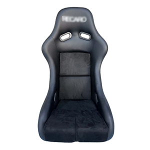 Черное сшитое замшевое кресло из стекловолокна - Product Image 2