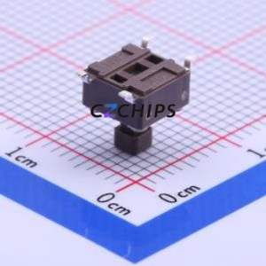 DTSM-644N-V-T/R Tactile Switch SMD-4P,6.2x6.2mm Switch Single Pole Single Throw Rectangle Button 6.2mm 6.2mm - Product Image 2