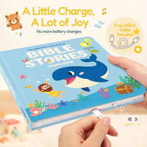 6 Canciones Cristianas, Regalos Religiosos para Bautizos y Crismas para Bebés, Libros de Canciones Musicales Recargables - Product Image 4