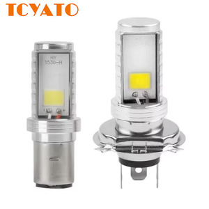 TCYATO H4 P15D BA20D <span class=keywords><strong>Ampoule</strong></span> LED de Phare Moto <span class=keywords><strong>12V</strong></span> 24V 6000K pour Motocyclette Scooter VTT Accessoires - Product Image 1