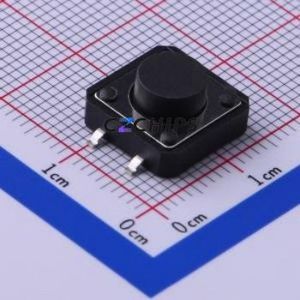 TS-1103S-B-E Tactile Switch SMD-4P,12x12mm Switch Single Pole Single Throw Round Button 1.6N Vertical Mount - Product Image 1