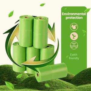 Sacs à déjections pour animaux de compagnie biodégradables et compostables en gros, pack familial personnalisé, avec poignée - Product Image 3