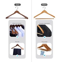 Cintre en bois personnalisé de luxe pour costumes et manteaux