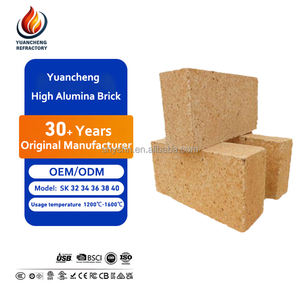 Ladrillos de Alta Alúmina Certificados ISO 1770, Alta Resistencia al Desgaste, Baja Porosidad, para Reactores Químicos, con 48%-85% de Al2O3, de Fábrica - Product Image 3